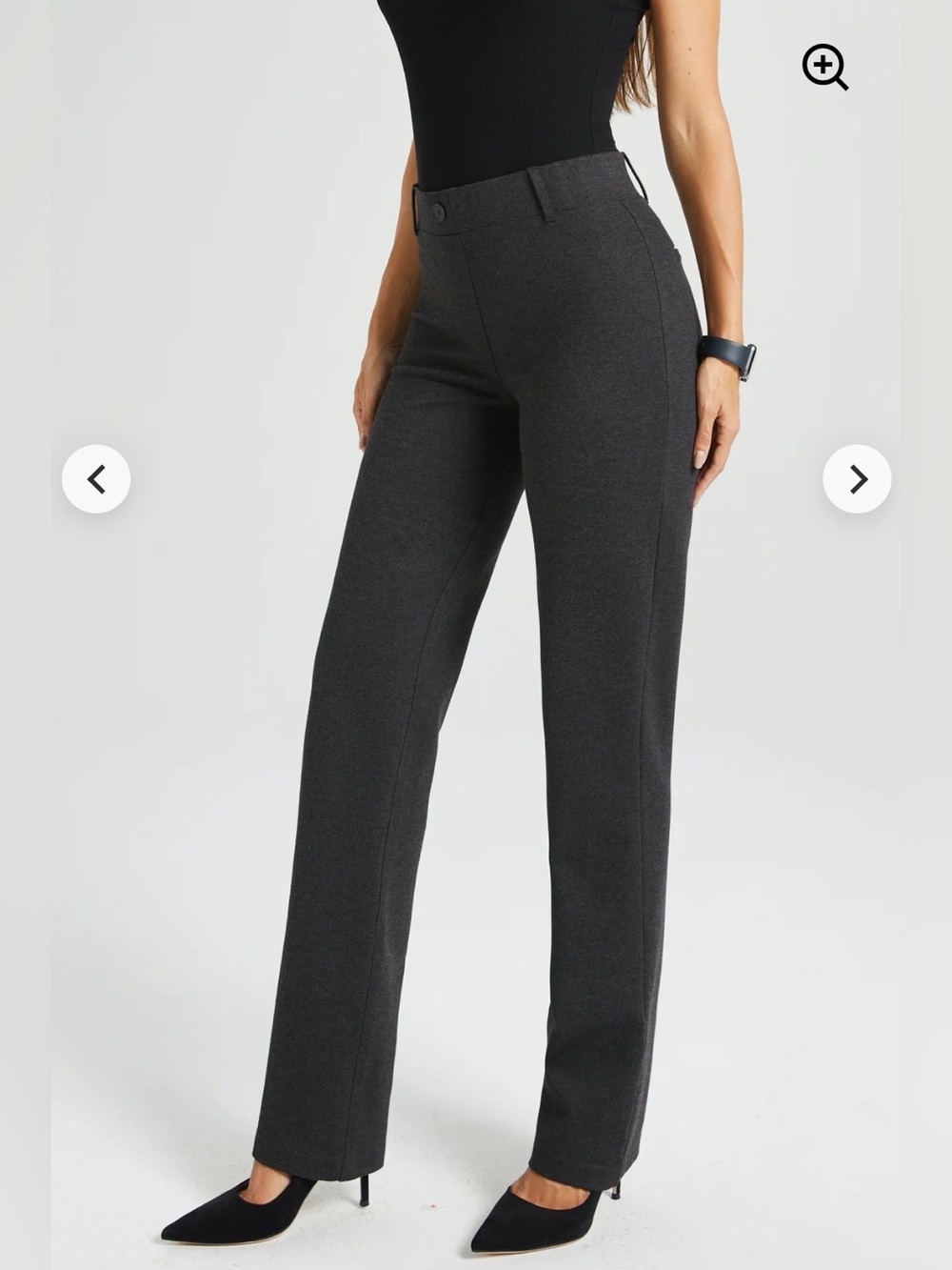 Betabrand Classic Yoga Straight Dress Pant - Small Petite